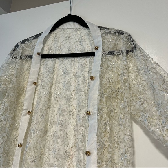Vintage Lace Open Robe - Picture 3 of 16